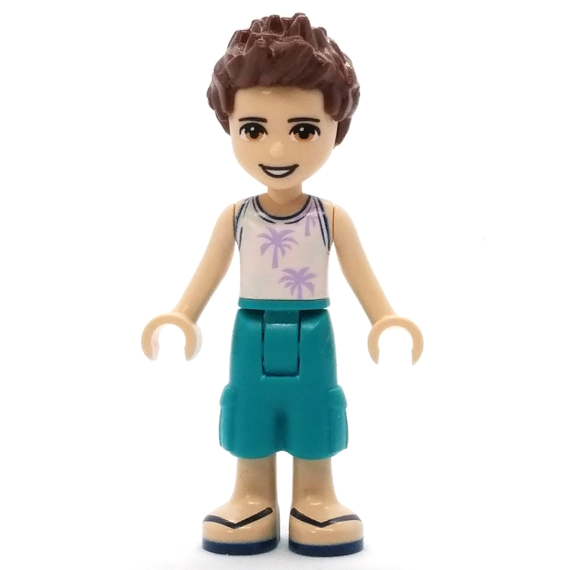 LEGO Ethan - White Shirt, Dark Turquoise Trousers, Reddish Brown Hair (fig-008963)