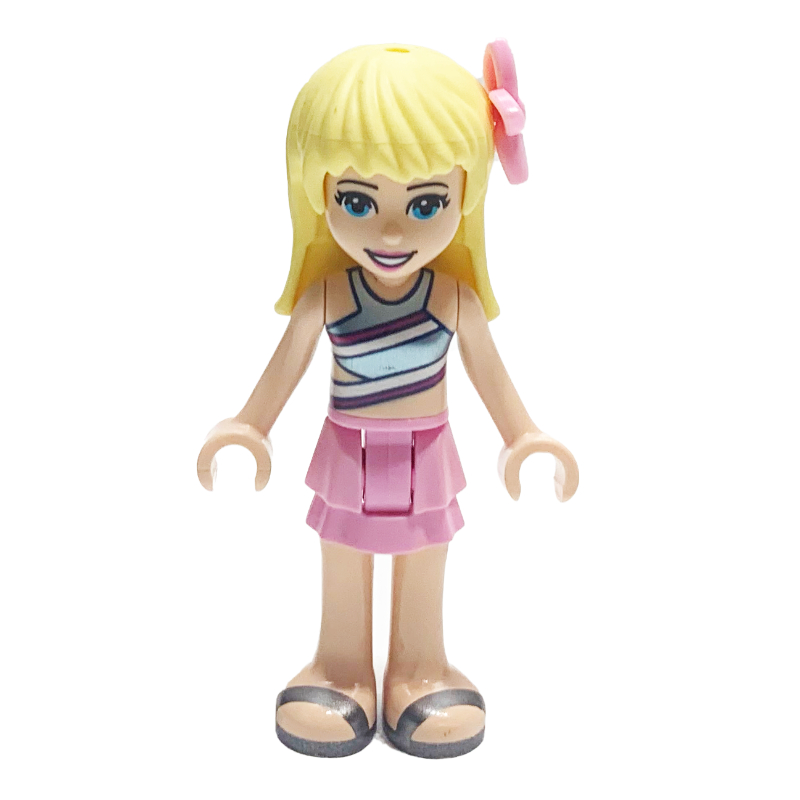 LEGO Stephanie - Sand Green Top, Bright Pink Skirt (fig-008967)
