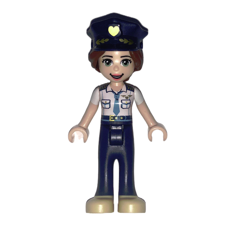 LEGO Ashley - White Shirt, Dark Blue Trousers, Dark Blue Hat (fig-008972)