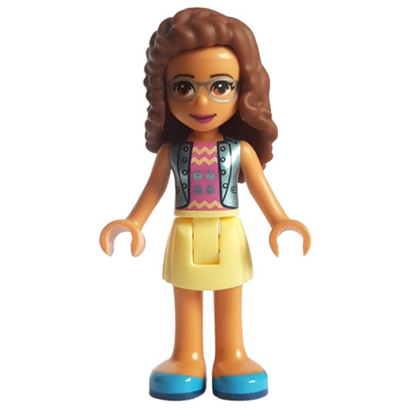LEGO Olivia - Medium Blue Jacket, Bright Light Yellow Skirt (fig-008979)