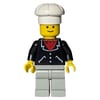 Chef, Black Jacket over Red Shirt, Light Gray Legs
