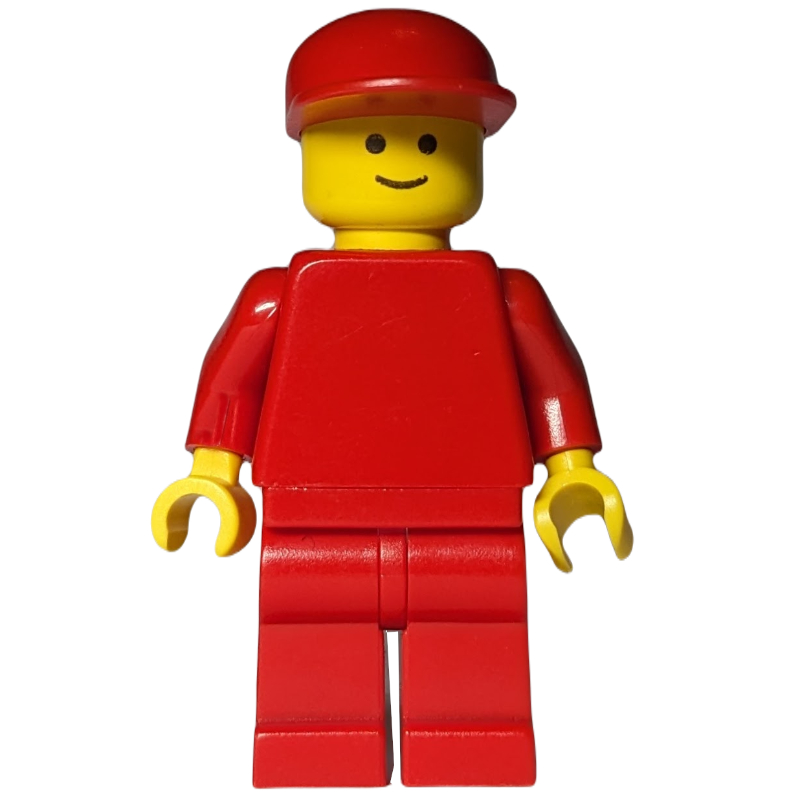 LEGO Man, Plain Red, Red Cap (fig-009040)