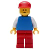 Man, Blue Torso, Red Legs, Red Cap (3626b Head)