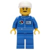 Man, Blue Jumpsuit with Octan Logo, White Cap