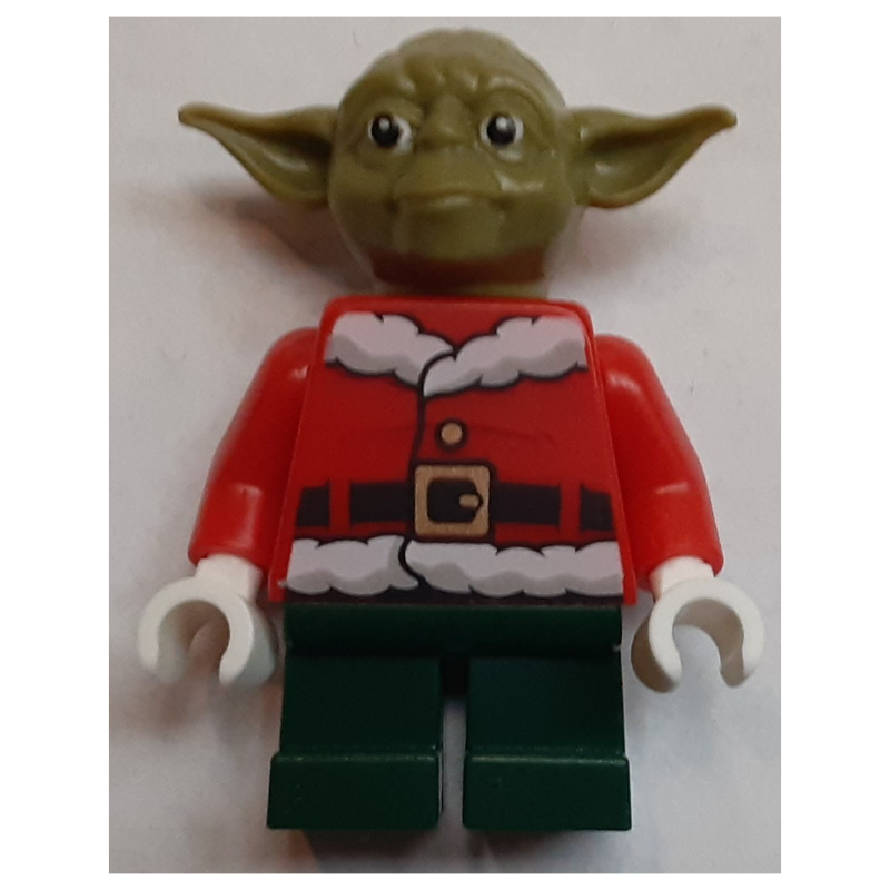 LEGO Yoda, Olive Green Head, Santa Jacket (fig-009096)