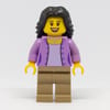 Lavender Torso, Dark Tan Legs, Black Hair