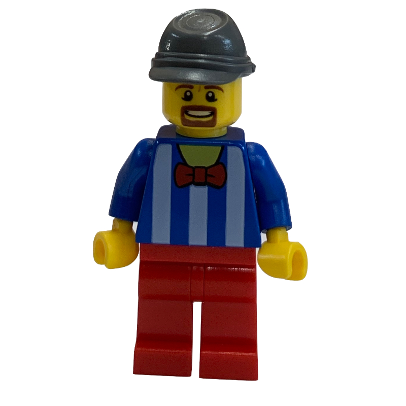 LEGO Blue Torso, Red Legs, Dark Bluish Grey Kepi (fig-009174)