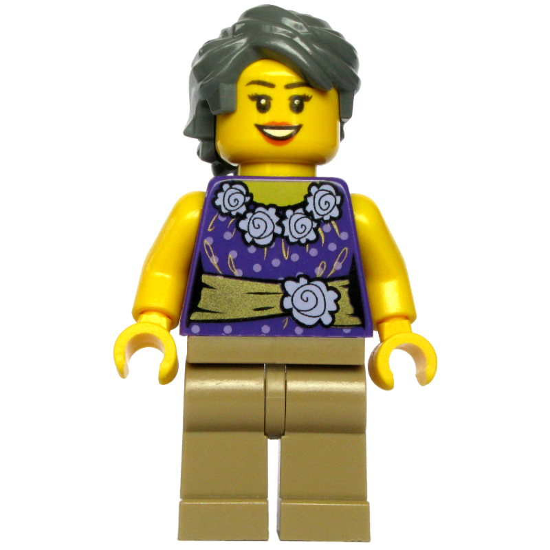 LEGO Dark Purple Torso, Dark Tan Legs, Dark Bluish Grey Legs (fig-009181)