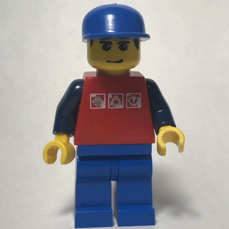 LEGO Red Torso, Blue Legs, Blue Cap (fig-009199)