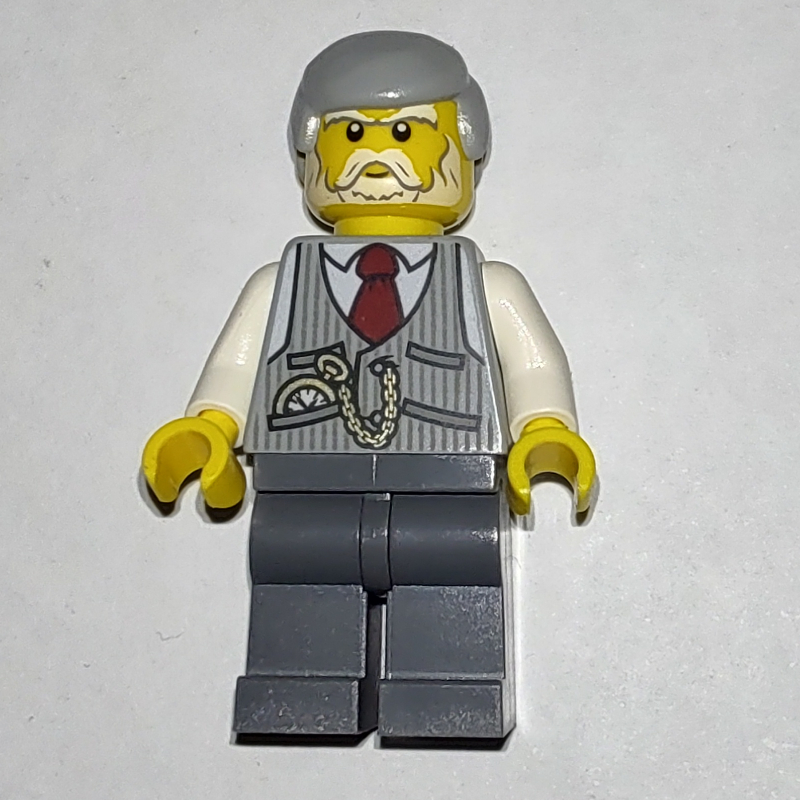 LEGO Light Bluish Grey Torso, Dark Bluish Grey Legs, Light Bluish Grey Hair (fig-009210)