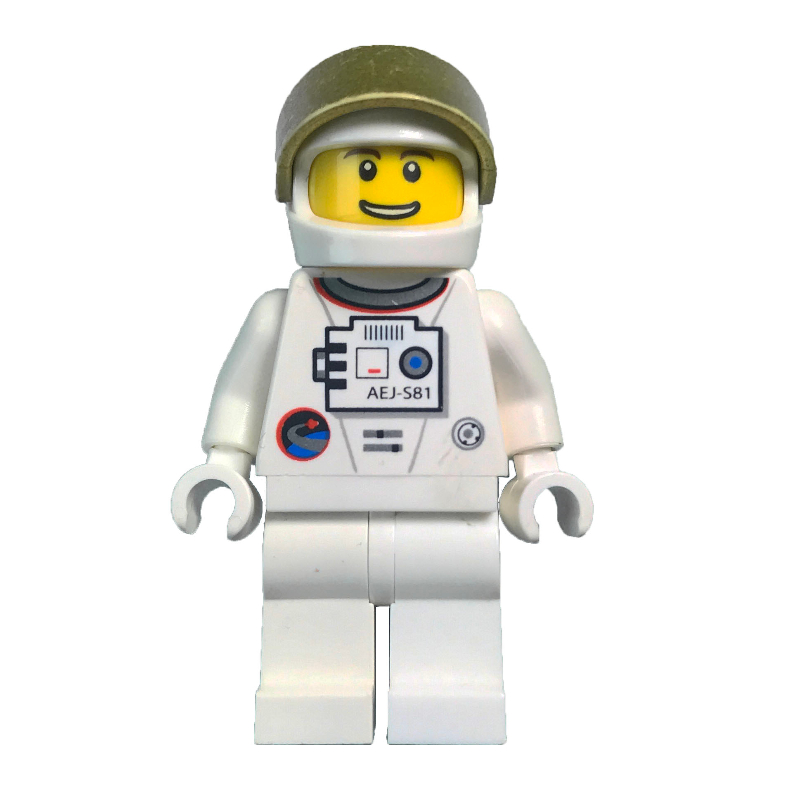 LEGO Astronaut - White Torso and Legs, Gold Visor, Male, Smile (fig-009229)