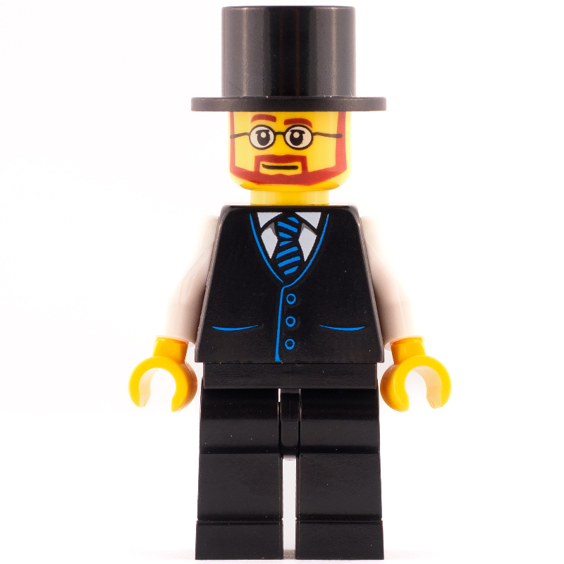 LEGO Black Torso, Black Legs, Black Top Hat (fig-009245)
