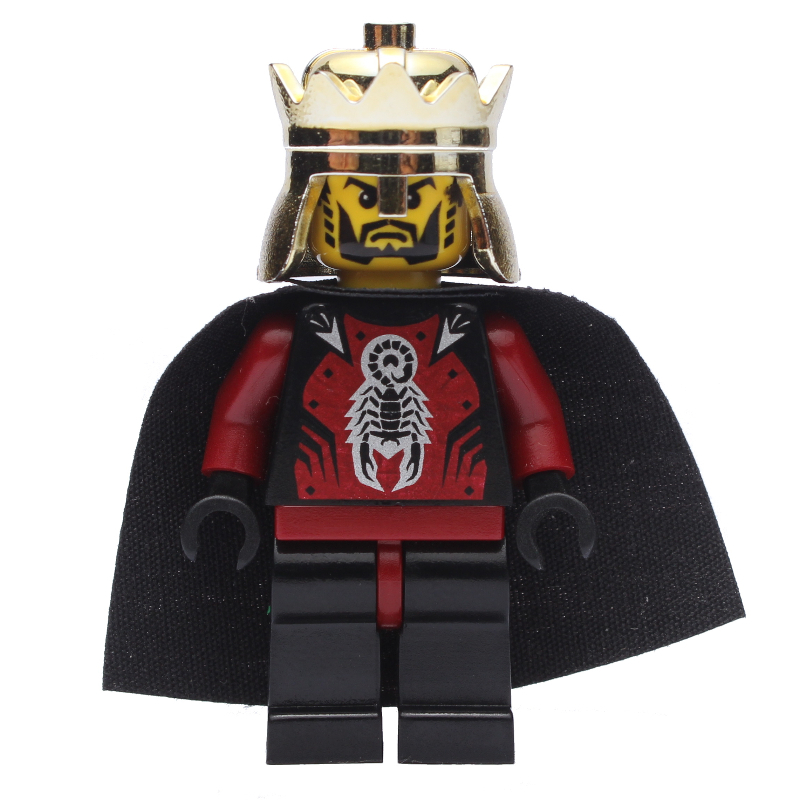 LEGO King, Dark Red Armor, Black Cape, Gold Crown (fig-009251)