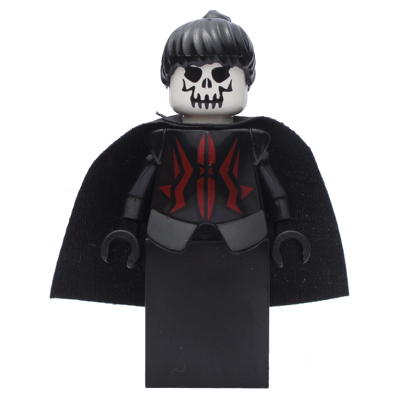 LEGO Queen, Skull Head, Black Dress, Black Cape, Black Hair (fig-009252)