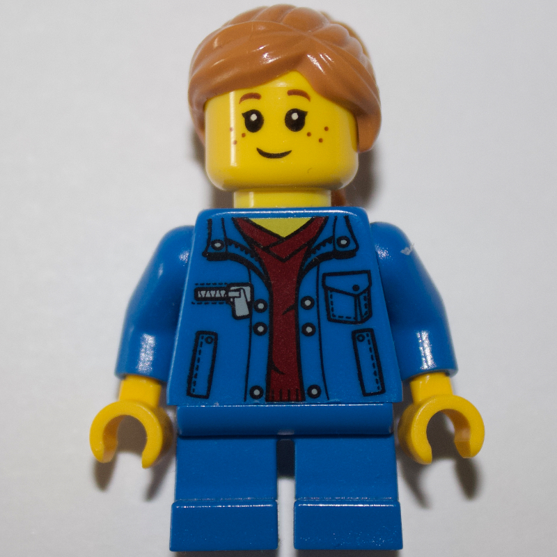 LEGO Kid - Blue Torso, Blue Legs, Medium Nougat Hair (fig-009272)