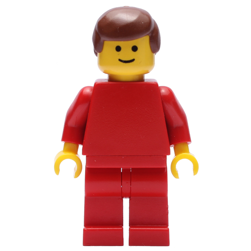 LEGO Red Torso, Red Legs, Reddish Brown Hair (fig-009305)