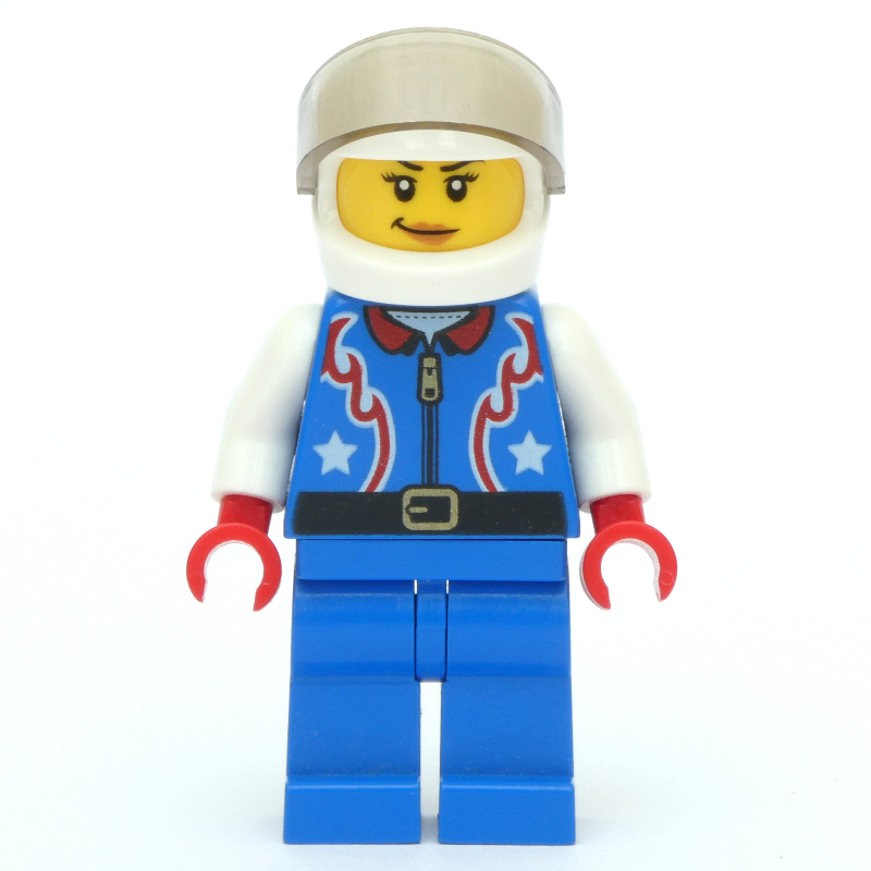 LEGO Driver - Blue Torso, Blue Legs, White Helmet (fig-009316)