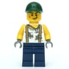 White Torso, Dark Blue Legs, Dark Green Cap