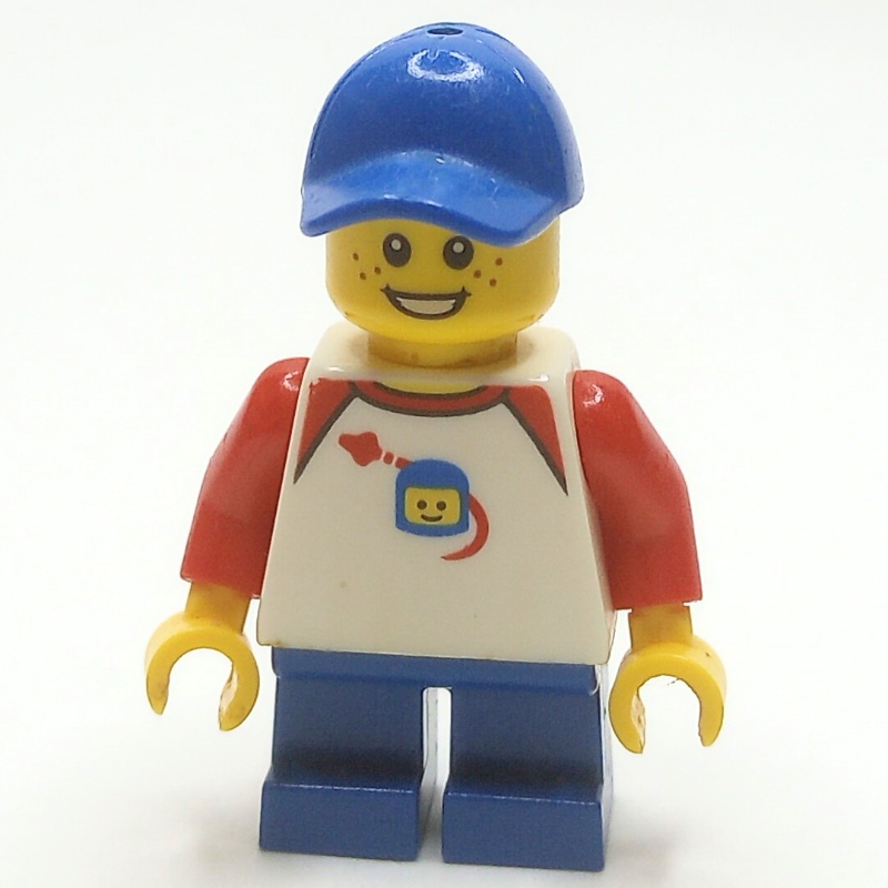 LEGO Kid - White Torso, Blue Legs, BLue Cap (fig-009318)