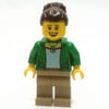 Green Torso, Dark Tan Legs, Dark Brown Hair