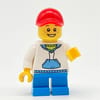Kid - White Torso, Dark Azure Legs, Red Cap