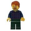 Dark Blue Torso, Dark Green Legs, Dark Orange Hair