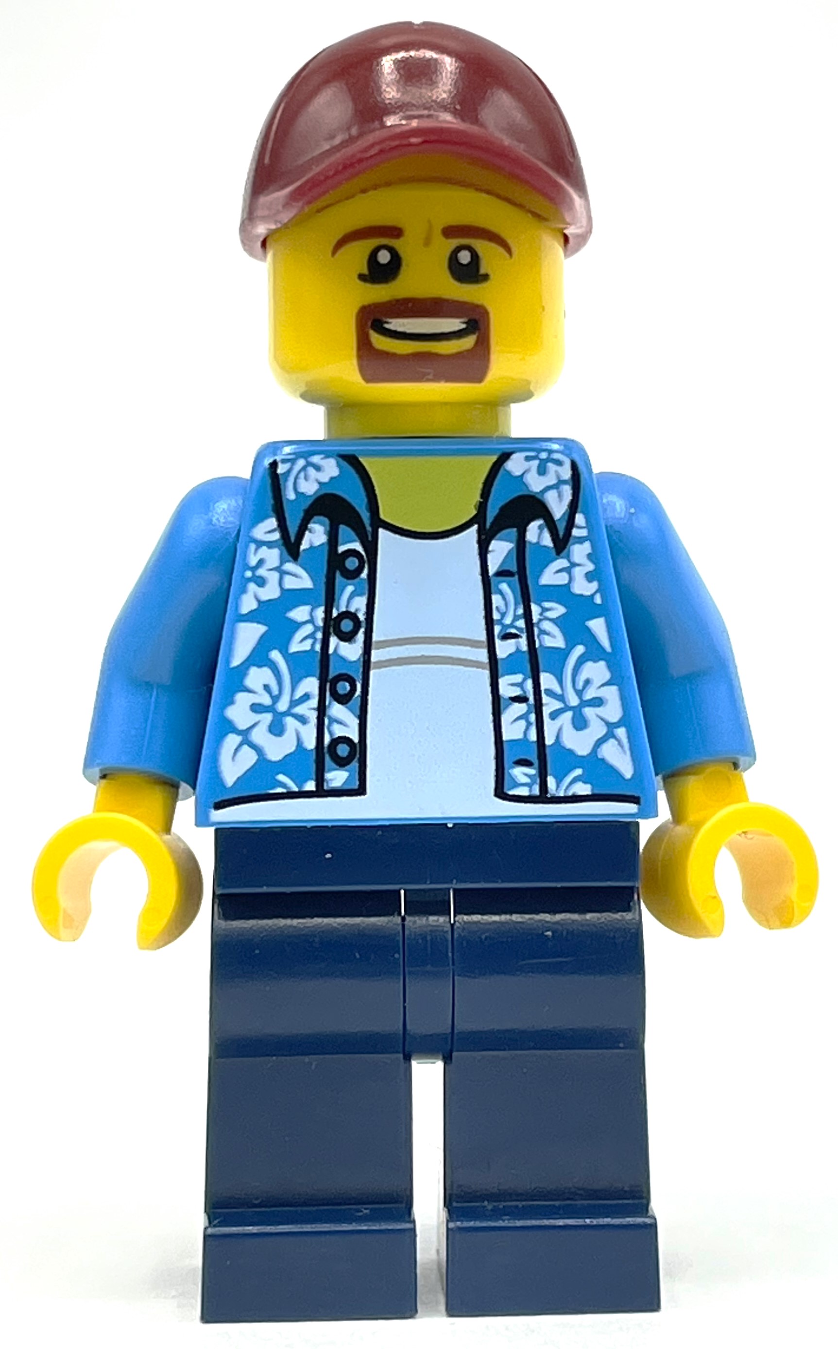 LEGO Dark Azure Torso, Dark Blue Legs, Dark Red Cap (fig-009350)