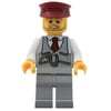 Light Bluish Grey Torso, Light Bluish Grey legs, Dark Red Hat