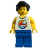 White Torso, Blue Legs, Black Hair