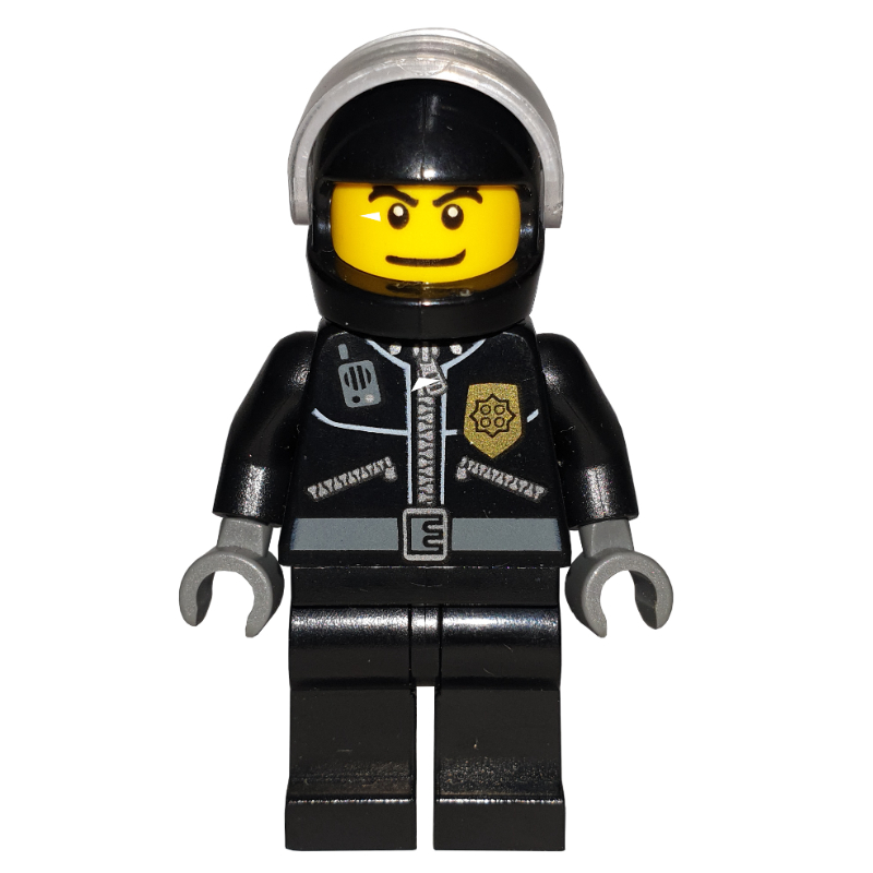 LEGO Police - Black Torso, Black Legs, Black Helmet (fig-009377)