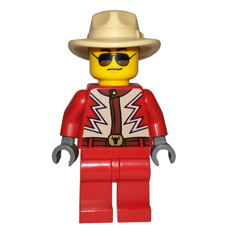 LEGO Red Torso, Red Legs, Tan Hat (fig-009378)