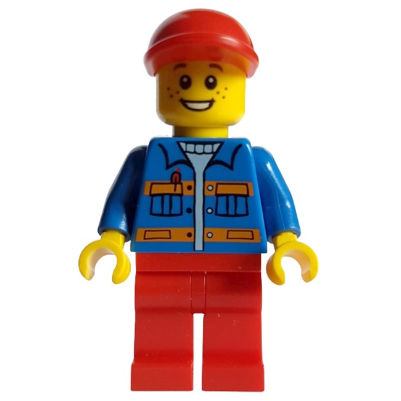 LEGO Blue Torso, Red Legs, Red Cap (fig-009380)