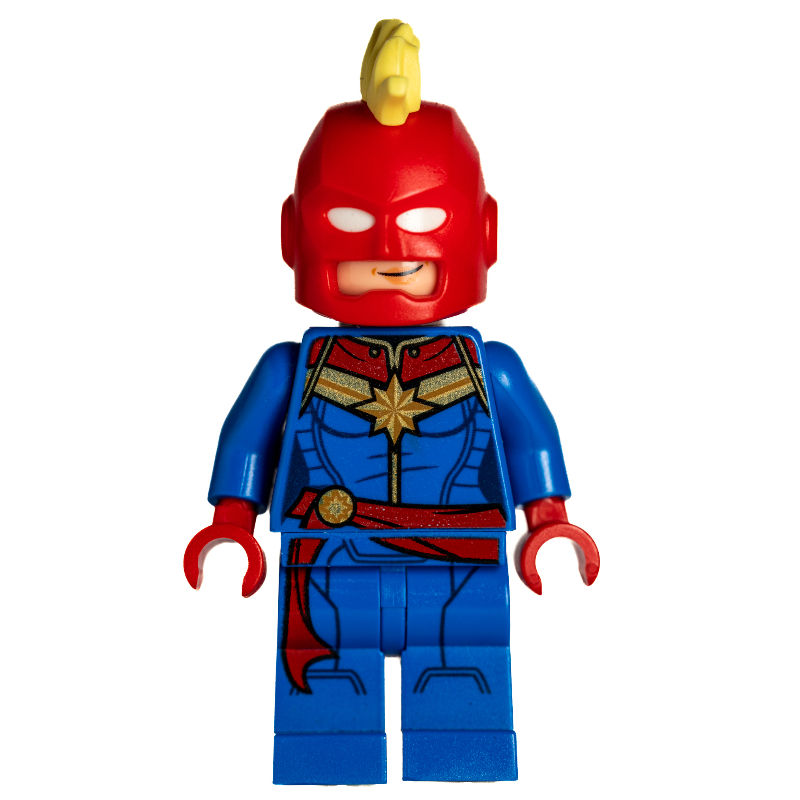 LEGO Captain Marvel, Red Helmet with Mohawk (fig-009397)