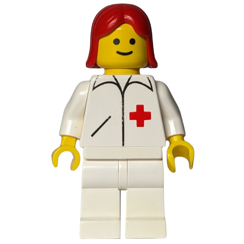 LEGO Doctor - White Legs, Red Hair (fig-009468)