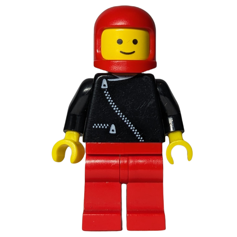 LEGO Black Torso, Red Legs, Red Helmet (fig-009470)