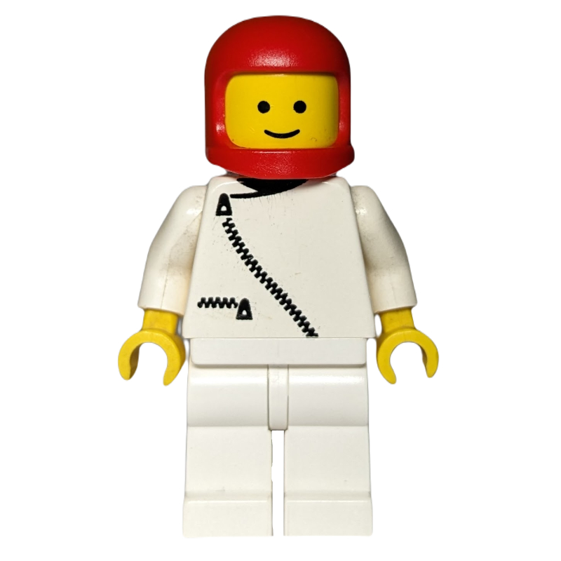 LEGO White Torso, White Legs, Red Helmet (fig-009471)
