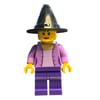 Medium LAvender Torso, Dark Purple Legs, Black Witch Hat