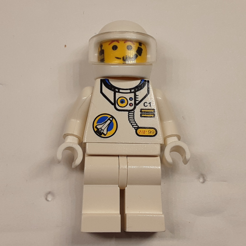 LEGO Astronaut - White Torso and Legs, Tans-Black Visor, Male (fig-009522)
