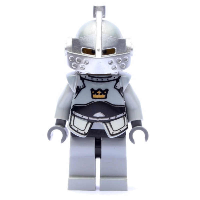 LEGO Knight - Light Bluish Grey Armour with Crown (fig-009527)