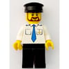 Ship Captain, White Shirt with Anchor and Tie, Black Legs, Black Hat, Beard