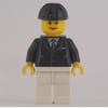 Woman, Black Jacket with Tie, White Legs, Black Hard Hat