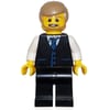 Man, Black Vest with Tie, Dark Tan Hair, Beard