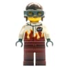 Pilot, White and Dark Red Jumpsuit, Helmet with Goggles