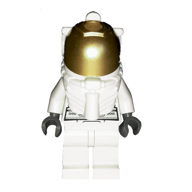 LEGO Astronaut, Woman, White, Diver Helmet, Gold Visor (fig-009692)