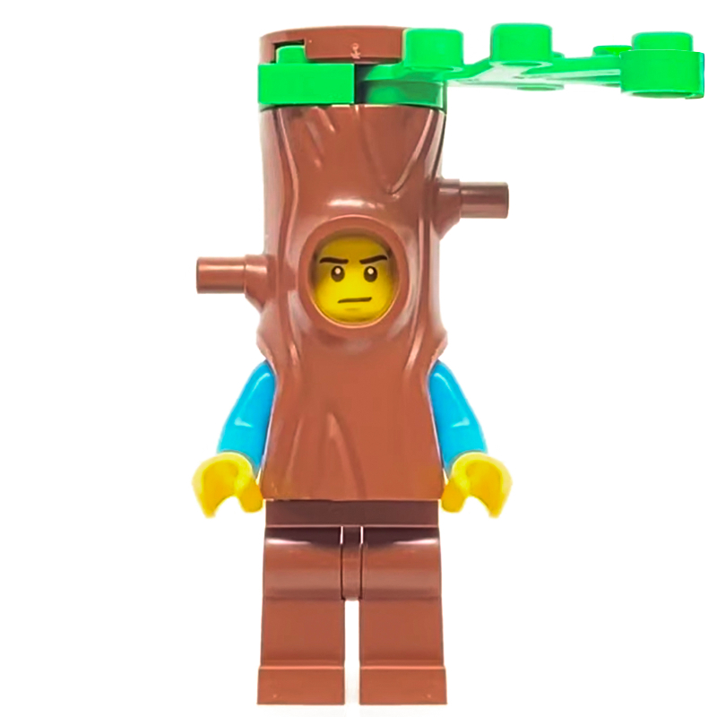 LEGO Man, Dark Tan Vest, Tree Costume with Branch (fig-009711)