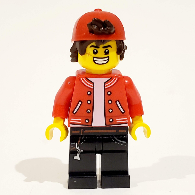 LEGO Jack Davids, Red Jacket with Backwards Red Cap (fig-009871)