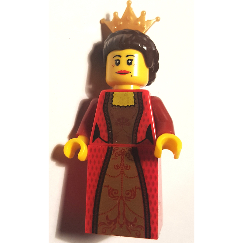 LEGO Chess Queen, Red Dress, Gold Crown (fig-009891)