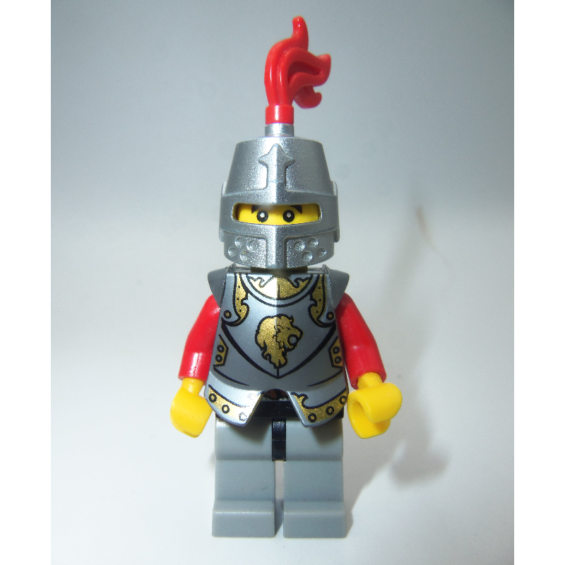 LEGO Knight, Red, Silver Armor, Helmet with Red Plume (fig-009892)