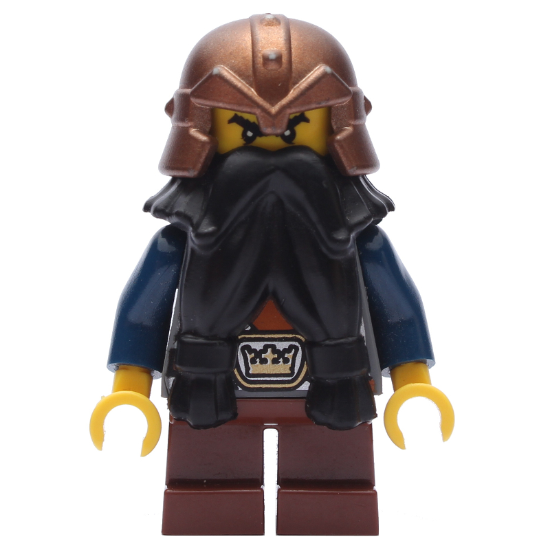 LEGO Dwarf, Black Beard, Copper Helmet (fig-009917)
