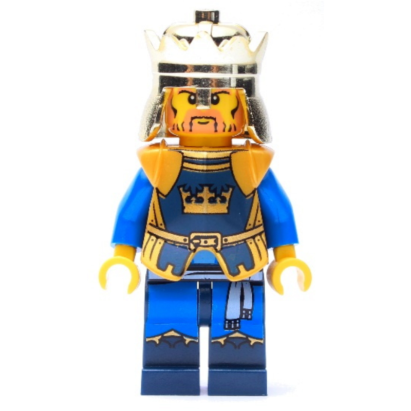 LEGO King Brutus, Dark Blue, Gold Armor and Crown (fig-009920)